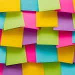 wall of sticky notes