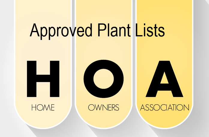 Approved plant lists HOA